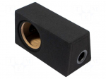 Car loudspeaker enclosure | MDF | black | 200mm | Grooving: 222mm