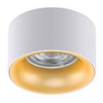 LED valgustus // Valgustid uutest tarnetest // Oprawa podtynkowa / tuba Maclean, punktowa, okrągła, aluminiowa, GU5.3, 70x40mm, kolor biały/złoty, MCE457 W/G