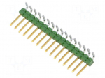 Connector: pin strips | pin header | male | PIN: 16 | THT | angled 90&deg;