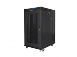 FLOOR-STANDING RACK CABINET 19" 22U 800X1000 BLACK PERFORATED LCD DOOR LANBERG (FLAT PACK) V2
