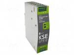 Power supply: switching | for DIN rail | 75.6W | 12VDC | 6.3A | IP20