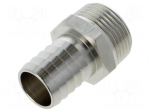 Threaded fitting | connector pipe | nickel plated brass | 25mm