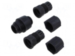 Cable joint | PIN: 8 | plastic | 8p8c | Locking: threaded joint | 6.5mm