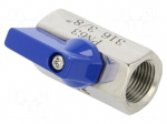 Ball valve | acid resistant steel AISI 316 | PTFE | max.63bar | 42mm