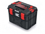 Chest | tool case | black | polymer | X BLOCK ALU LOG | 546x380x407mm