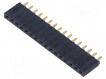 Connector: pin strips | socket | female | PIN: 16 | straight | THT | 1x16