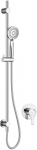 Concealed shower set with rail