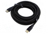 Cable | DisplayPort plug,both sides | PVC | textile | Len: 10m | black