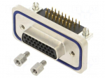 Connector: D-Sub HD | socket | female | PIN: 26 | angled | THT | THT