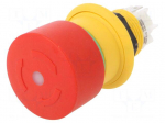 Switch: emergency stop | 16mm | Stabl.pos: 2 | NC | red | LED | 61 | Pos: 2