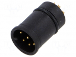 Connector: M12 | contact insert | PIN: 8 | male | 30V | IP67 | soldering