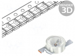LED | UV | 120&deg; | 750mA | 3W | 410&divide;420nm | 3.5&divide;4VDC | SMD | Front: convex