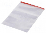 Slider bag | L: 320mm | Width: 230mm | Thick: 70um | transparent | 50pcs.