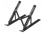 Stand | 18" | black | aluminium,rubber | 250x180x140mm | laptop,tablet