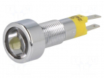 Indicator: LED | flat | 24&divide;28VDC | 24&divide;28VAC | Cutout: &Oslash;8.2mm | IP67