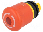 Switch: emergency stop | Stabl.pos: 2 | 22mm | red | Illumin: M22-LED