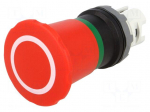 Switch: emergency stop | Stabl.pos: 2 | 22mm | red | Illumin: none | IP66