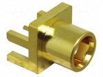 Connector: MCX | socket | female | card edge | 50&Omega; | on PCBs | PTFE