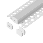 T&ouml;&ouml;riistad ja m&otilde;&otilde;teseadmed // Uued tooted t&ouml;&ouml;riistade, tarvikute kategoorias // Zestaw: profil aluminiowy do taśm LED, 2000 x 55 x 13 mm, natynkowy, biały, klosz mrożony, 4 zaślepki