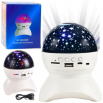 Tooted koju ja aeda // Erinevad kodu- ja majapidamistarvikud // Lampka Nocna Projektor Gwiazd Głośnik 3w1 LED Bluetooth Biała