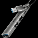 HUE-STA ALU STRIP USB-A 4 port hub