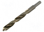 Drill bit | for metal | &Oslash;: 13.5mm | L: 160mm | high speed steel | 10mm