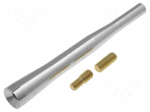 Antenna mast | 0.15m | M5,M6 | inside | universal | Colour: dark silver