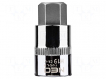 Socket: hex key-bit | HEX 19mm | 1/2" | Socket bit length: 55mm