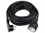 Extension lead | 3G1.5mm2 | 10m | PVC | black | Sockets no: 1 | 16A