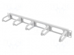 Cable organizer | 1U | grey | Standard: 19"
