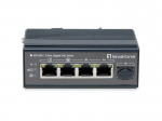 LevelOne 5-Port Gigabit Industrial Switch, DIN-Rail, -30&deg;C to 65&deg;C