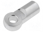 Joint piece | 8mm | Thread: M8 | Mat: steel | Pitch: 1,25 | Plating: zinc