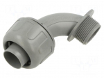 90&deg; angled connector | M25 | polyamide | Anaconda Sealtite | grey