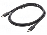 Cable | bidirectional | USB C plug,both sides | gold-plated | 1m