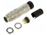 Connector: M16 | plug | male | PIN: 12 | 3A | 60V | soldering | straight