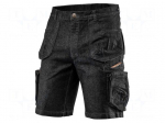 Protective shorts | Size: S | black | DENIM | 410g/m2