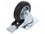 Transport wheel | &Oslash;: 100mm | W: 25mm | H: 128mm | torsional with lock