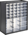 Stanley small parts magazine 1-93-981, tool box (black/transparent, 39 drawers)