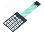 Keypad: membrane | No.of butt: 20 | W: 54mm | Pitch: 2.54mm | L: 72mm