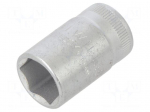 Socket: 6-angles | socket spanner | 13mm | 3/8" | steel | 456 | chromium