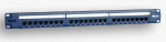 EmiterNet Panel 19", 24xRJ45 UTP cat.5e (1U) with shelf, blue (PoE)