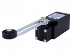 Limit switch | adjustable lever R 53-112mm, roll &Oslash;20mm | NO + NC