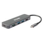 USB-C jaam D-Link DUB-2327 6-&uuml;hes USB jaam HDMI/USB-PD/SD-lugejaga jaem&uuml;&uuml;giks