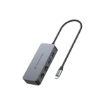V&otilde;rgukaart Conceptronic CONCEPTRONIC Adapter USB-C->2xGbE+2xUSB-A3.2 5Gbs 0.30m grey