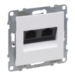Rozete 721155 2xRJ45 UTP Cat.6a balta