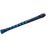 NUVO Recorder+ soprano recorder, black and blue