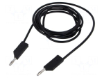 Test lead: single | 60VDC | 30VAC | 32A | Len: 2m | black | brass | PVC