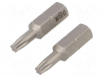Screwdriver bit | Torx&reg; | TX15 | Overall len: 25mm | 2pcs.