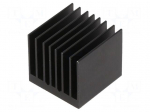 Heatsink: extruded | grilled | BGA | black | L: 27mm | W: 27mm | H: 24.5mm