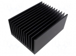 Heatsink: extruded | grilled | black | L: 150mm | W: 112mm | H: 67.5mm